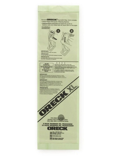ORECK Commercial CELOC bags hypo-allergenic (9 count)